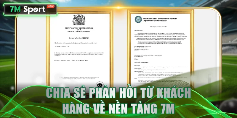 Chia sẻ phản hồi từ khách hàng về nền tảng 7M