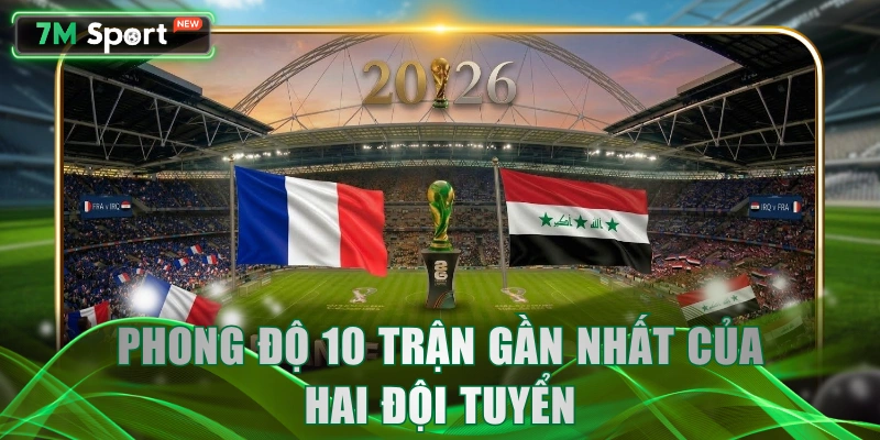 Phong độ 10 trận gần nhất của hai đội tuyển